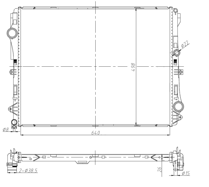 Radiator motor potrivit MERCEDES CLS (C257), E (A238), E (C238), E (W213), E ALL-TERRAIN (S213), E T-MODEL (S213), EQC (N293), ESPRINTER (B910), EVITO (W447) 1.7D-Electric [1]