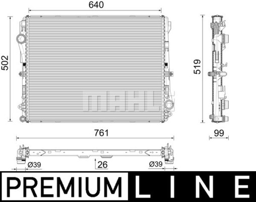 Radiator motor potrivit MERCEDES E (A238), E (C238), E (W213), E ALL-TERRAIN (S213), E T-MODEL (S213), GLC (C253), GLC (X253) 2.0H [1]