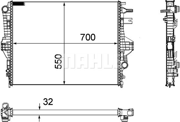 Radiator motor potrivit PORSCHE CAYENNE; VW TOUAREG 4.2/4.2D [2]