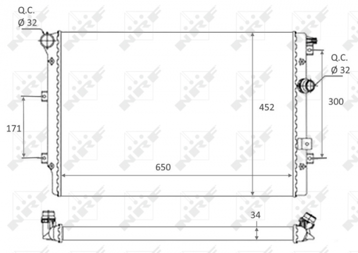 Radiator motor potrivit SEAT ALHAMBRA; VW SHARAN, TIGUAN 1.4/2.0/2.0D [1]