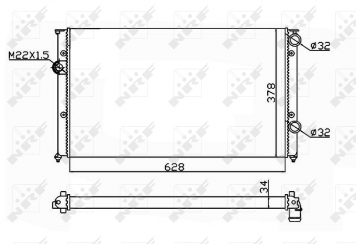 Radiator motor potrivit VW GOLF III, PASSAT B3/B4, VENTO 1.9D [3]