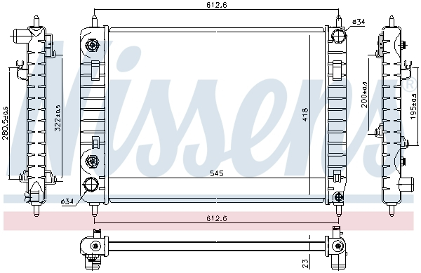Radiator racire motor (Automat/Manual) potrivit CHEVROLET HHR 2.4 [3]
