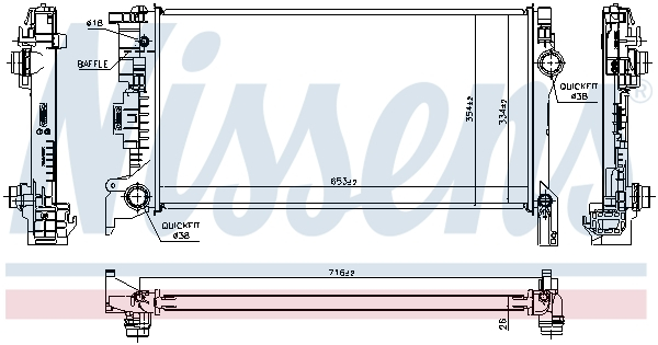 Radiator racire motor (Automat/Manual) potrivit VOLVO S90 II, V60 II, V90 II, XC60 II 2.0/2.0D/2.0H [1]