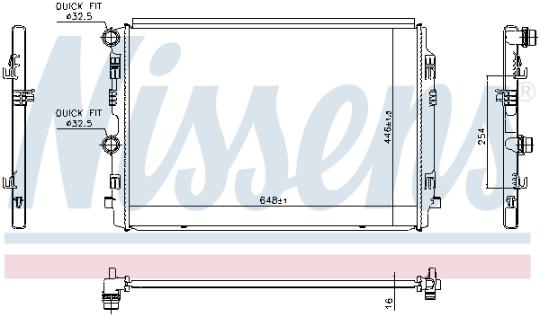 Radiator racire motor potrivit AUDI A1, A1 ALLSTREET, A1 CITY CARVER; SEAT ARONA, IBIZA V; SKODA FABIA IV, KAMIQ, SCALA; VW POLO VI, T-CROSS 1.0/1.0CNG/1.5 01.17- [1]