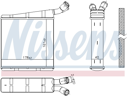 Radiator racire motor potrivit AUDI A3; SEAT ALTEA, ALTEA XL, LEON, TOLEDO III; SKODA OCTAVIA II, SUPERB II; VW GOLF PLUS V, GOLF V, GOLF VI, JETTA III, PASSAT B6 1.6D-3.6 05.03- [1]