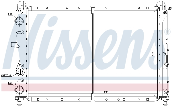 Radiator racire motor potrivit FIAT FIORINO, FIORINO/MINIVAN 1.7D [1]