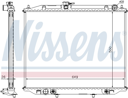 Radiator racire motor potrivit FORD MAVERICK; NISSAN TERRANO II 2.7D [1]