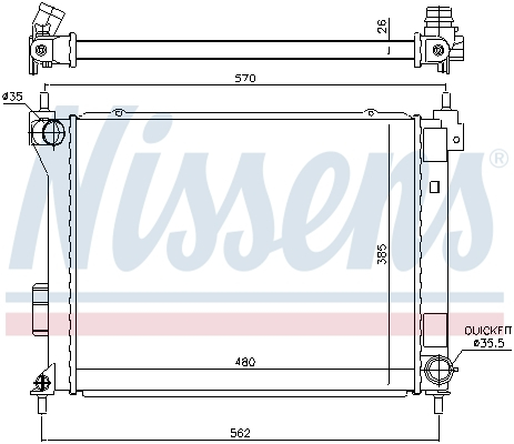 Radiator racire motor potrivit HYUNDAI I20 I 1.4D/1.6D -12.15 [1]
