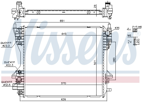 Radiator racire motor potrivit JAGUAR XF I, XF SPORTBRAKE, XJ 2.0/2.2D/3.0D [1]