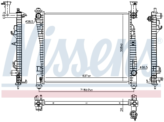 Radiator racire motor potrivit JEEP GRAND CHEROKEE, GRAND CHEROKEE IV 3.6-6.4 [3]