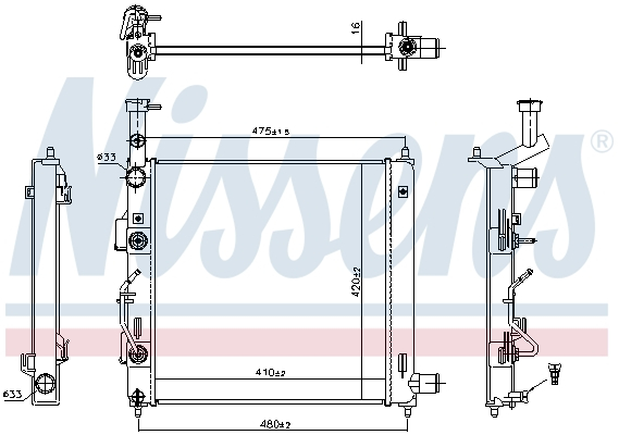 Radiator racire motor potrivit KIA PICANTO III 1.0/1.2 03.17- [1]