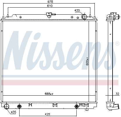 Radiator racire motor potrivit NISSAN PATHFINDER III 4.0 [1]