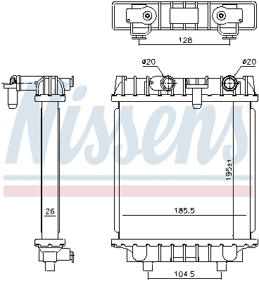 Radiator racire motor potrivit SKODA OCTAVIA III, SUPERB III; VW ARTEON, ARTEON SHOOTING BRAKE, GOLF VII, PASSAT ALLTRACK B8, PASSAT B8 2.0/2.0D [1]