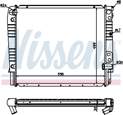 Radiator racire motor potrivit VOLVO 940, 940 II, 960 2.4D [1]