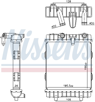 Radiator racire motor Stanga potrivit SEAT TARRACO; SKODA KAROQ, KODIAQ; VW TIGUAN 2.0/2.0D [1]