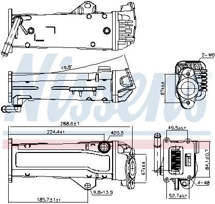 Radiator, recirculare gaze de esapament potrivit VOLVO C30, C70 II, S40 II, S60 II, S80 II, V40, V50, V60 I, V70 III, V70 III/KOMBI, XC60 I, XC70 II 2.0D/2.4D/2.4DH 03.06-07.18 [1]