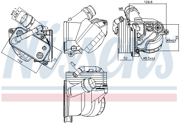 Radiator ulei termoflot cu carcasa filtru potrivit BMW Seria 1 (E81), 1 (E82), 1 (E87), 1 (E88), 1 (F20), 1 (F21), 2 (F22, F87), 2 (F23), 3 (E90), 3 (E91), 3 (E92), 3 (E93), 3 (F30, F80), 3 (F31) 1.6- [1]