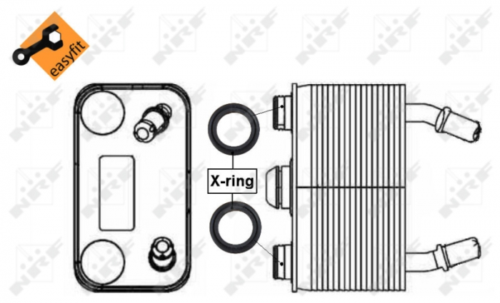 Radiator ulei termoflot (cu elemente montaj; cu garnituri) potrivit BMW X5 (E53) 3.0-4.6 01.00-10.06 [2]