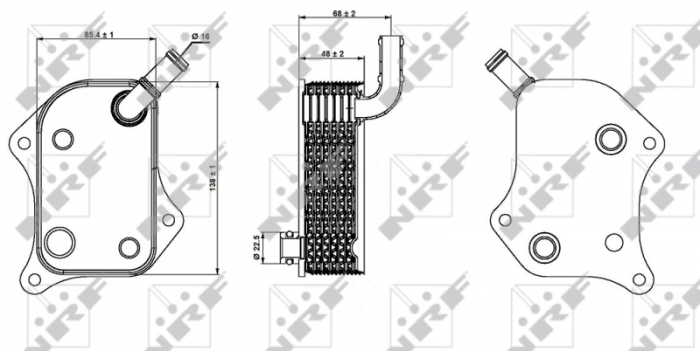 Radiator ulei termoflot potrivit AUDI A4 B6, A4 B7, A6 C5; VW PASSAT B5.5 2.0 11.00-06.08 [5]