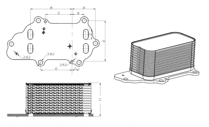 Radiator ulei termoflot potrivit CHRYSLER 300C; JEEP GRAND CHEROKEE IV; LANCIA THEMA 3.0D 09.05- [1]