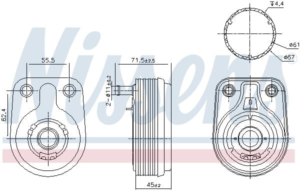 Radiator ulei termoflot potrivit HYUNDAI I30; KIA CEED, PROCEED, XCEED 1.4 11.16- [1]