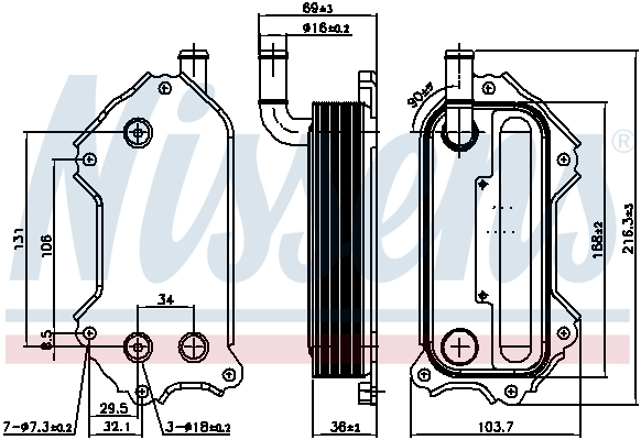 Radiator ulei termoflot potrivit LEXUS IS II; TOYOTA AURIS, AVENSIS, COROLLA, COROLLA VERSO, RAV 4 III, RAV 4 IV, VERSO 2.0D/2.2D 07.05- [1]