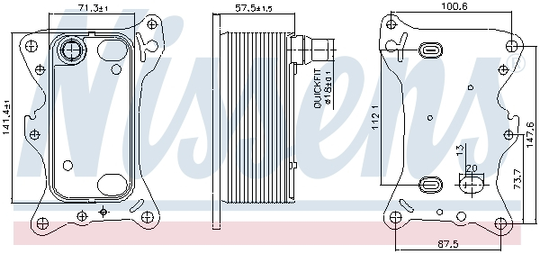 Radiator ulei termoflot potrivit MERCEDES A (W176), B SPORTS TOURER (W246, W242), CLA (C117), CLA SHOOTING BRAKE (X117), GLA (X156), SPRINTER 3,5-T (B907), SPRINTER 3,5-T (B907, B910) 1.8D/2.2D 11.11- [1]