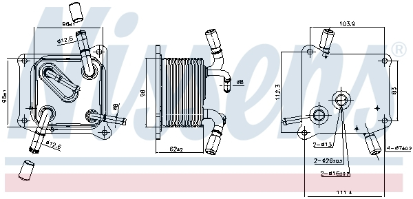 Radiator ulei termoflot potrivit NISSAN JUKE, QASHQAI I, TIIDA 1.6 02.07- [1]