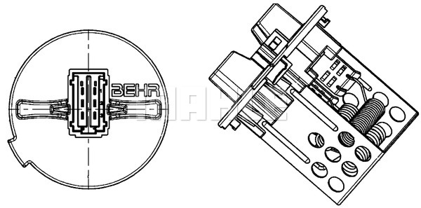 Rezistenta ventilator habitaclu regulator CITROEN C4, C4 GRAND PICASSO I, C4 I, C4 PICASSO I 1.4-2.0D intre 2004-2013 [2]