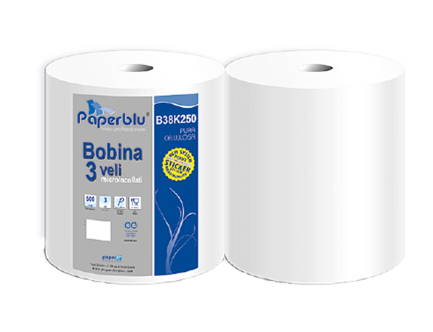 Rola hartie, celuloza PROFITOOL, 2 buc, culoare: alb, numar straturi: 3, lungime: 200m, inaltime:25cm [1]
