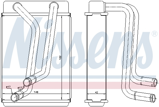 Schimbator caldura incalzire habitaclu (146x182x22) KIA SEPHIA, SHUMA, SHUMA II 1.5/1.6/1.8 intre 1993-2004 [3]