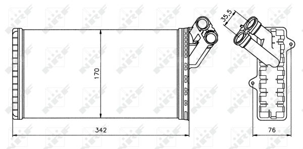 Schimbator caldura incalzire habitaclu (170x299x42) CITROEN EVASION, JUMPY; FIAT SCUDO, ULYSSE; LANCIA ZETA; PEUGEOT 806, EXPERT 1.6-2.1D intre 1994-2006 [3]