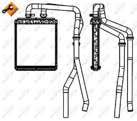 Schimbator caldura incalzire habitaclu (200x220x33, cu conducte) IVECO DAILY IV, DAILY V 2.3D/3.0CNG/3.0D intre 2006-2014 [2]