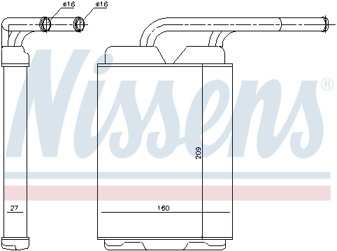 Schimbator caldura incalzire habitaclu (209x160x50) RENAULT TWINGO I 1.2/1.2LPG intre 1993-2012 [3]