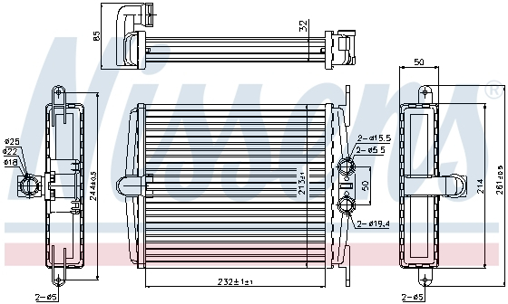 Schimbator caldura incalzire habitaclu (232x213x32) MERCEDES Clasa S (C140), S (W140) 2.8-6.0 intre 1991-1999 [3]