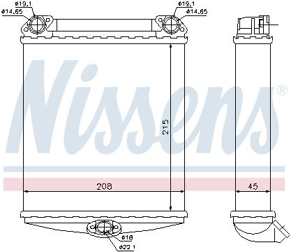 Schimbator caldura incalzire habitaclu (234x196x51) MERCEDES Clasa S (C126), S (W126) 2.5-5.5 intre 1979-1991 [1]