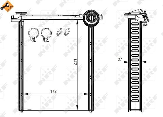 Schimbator caldura incalzire habitaclu (cu easy fit elements) CITROEN C3 PICASSO; PEUGEOT 308 CC, 308 I, 308 SW I, RCZ 1.2-2.0D dupa 2007 [2]