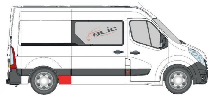 Segment aripa Spate Dreapta (inainte de roata, inaltime 24,5cm, model mediu / lung) potrivit NISSAN NV400; OPEL MOVANO A, MOVANO B; RENAULT MASTER III [2]