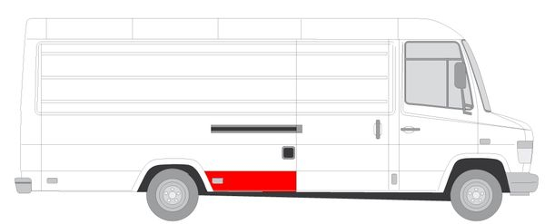 Segment aripa Spate Dreapta (inainte de roata, model lung) potrivit MERCEDES VARIO, VARIO (B667, B670, B668), VARIO (B670), VARIO (B670, B668, B667) [2]