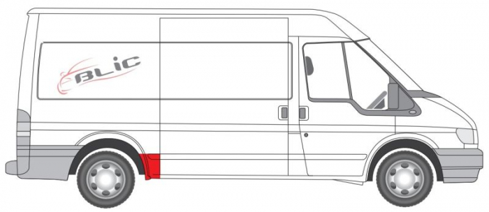 Segment aripa Spate Dreapta (inainte de roata, model mediu) potrivit FORD TRANSIT -04.13 [2]