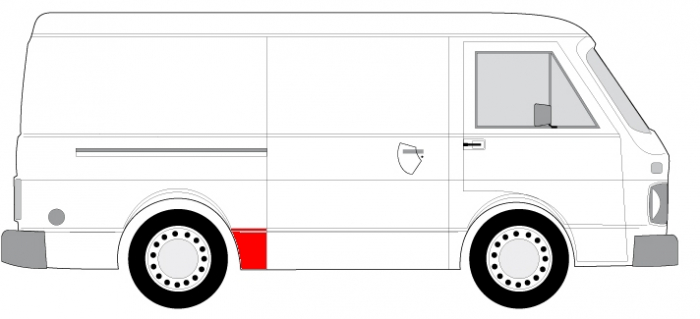 Segment aripa Spate Dreapta (inainte de roata) potrivit VW LT 28-35 I, LT 40-55 I -12.96 [3]
