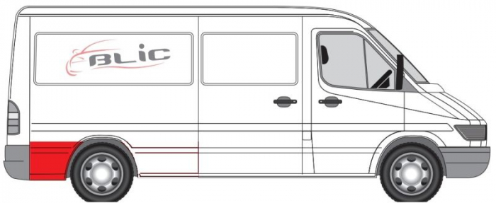Segment aripa Spate Dreapta ( inaltime 50cm, model mediu) potrivit MERCEDES SPRINTER 2-T (B901, B902), SPRINTER 3-T (B903), SPRINTER 4-T (B904) -12.06 [2]