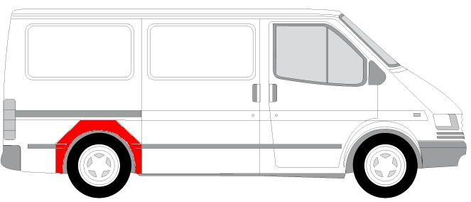Segment aripa Spate Dreapta (model scurt) potrivit FORD TRANSIT, TRANSIT TOURNEO -12.00 [2]