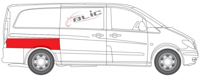 Segment aripa Spate Dreapta (partea de sus, model scurt, scazut) potrivit MERCEDES VIANO (W639), VITO (W639) [2]
