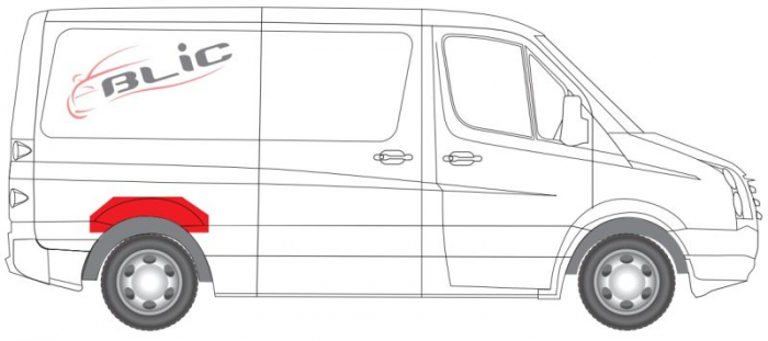 Segment aripa Spate Dreapta/Stanga potrivit MERCEDES SPRINTER 3,5-T (B906), SPRINTER 3-T (B906), SPRINTER 3-T (B910), SPRINTER 4,6-T (B906) 04.06-06.18 [3]