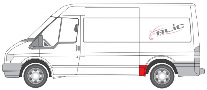Segment aripa Spate Stanga (inainte de roata, model mediu) potrivit FORD TRANSIT -04.13 [2]