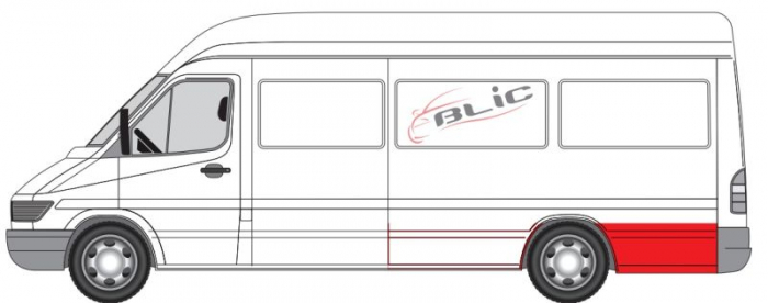 Segment aripa Spate Stanga ( inaltime 50cm) potrivit MERCEDES SPRINTER 2-T (B901, B902), SPRINTER 3-T (B903), SPRINTER 4-T (B904), SPRINTER 5-T (B905) -12.06 [3]
