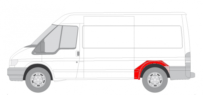 Segment aripa Spate Stanga (model mediu / lung) potrivit FORD TRANSIT [3]