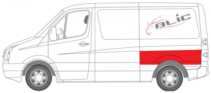 Segment aripa Spate Stanga (partea de sus, model mediu, scazut) potrivit MERCEDES SPRINTER 3,5-T (B906), SPRINTER 3-T (B906), SPRINTER 4,6-T (B906), SPRINTER 5-T (B906) -10.13 [3]