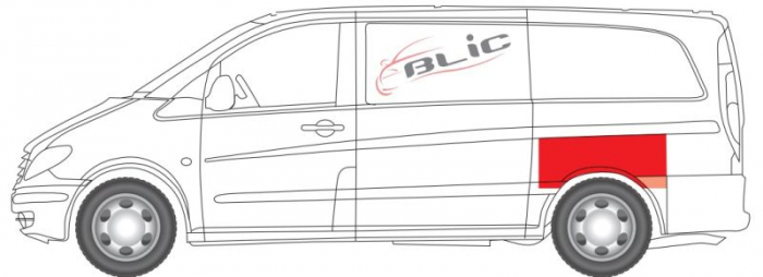 Segment aripa Spate Stanga (partea de sus) potrivit MERCEDES VIANO (W639), VITO / MIXTO (W639), VITO (W639) [3]
